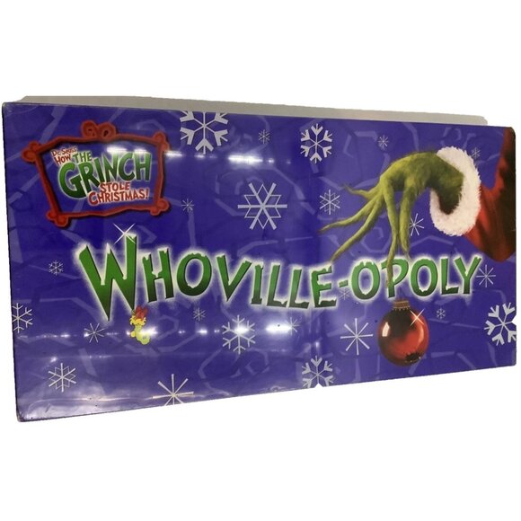 Vtg Whoville-Opoly Board Game How the Grinch Stole Xmas Monopoly Style New Read